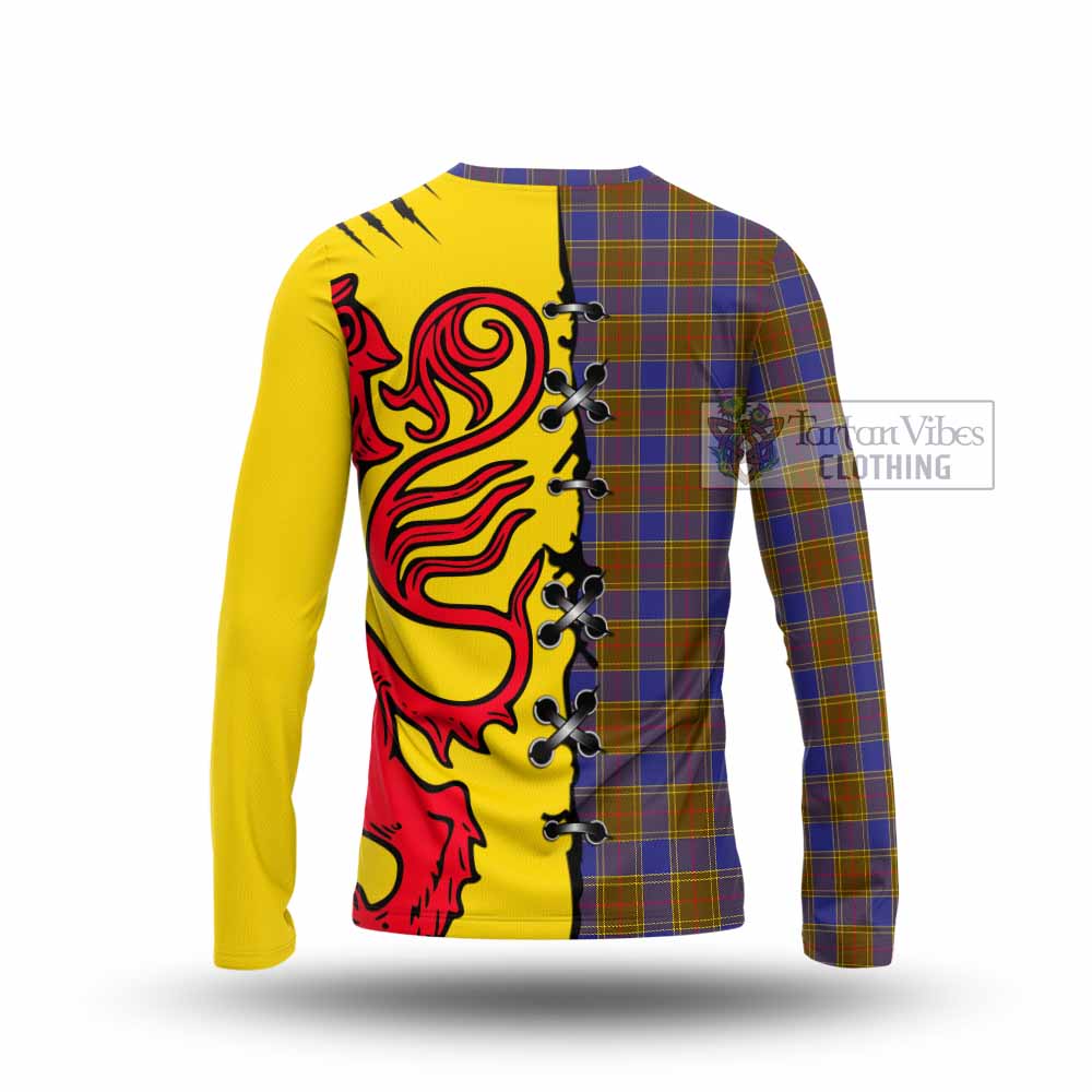 Balfour Tartan Family Crest Long Sleeve T-Shirt Lion Rampant Honor - Tartan Vibes Clothing
