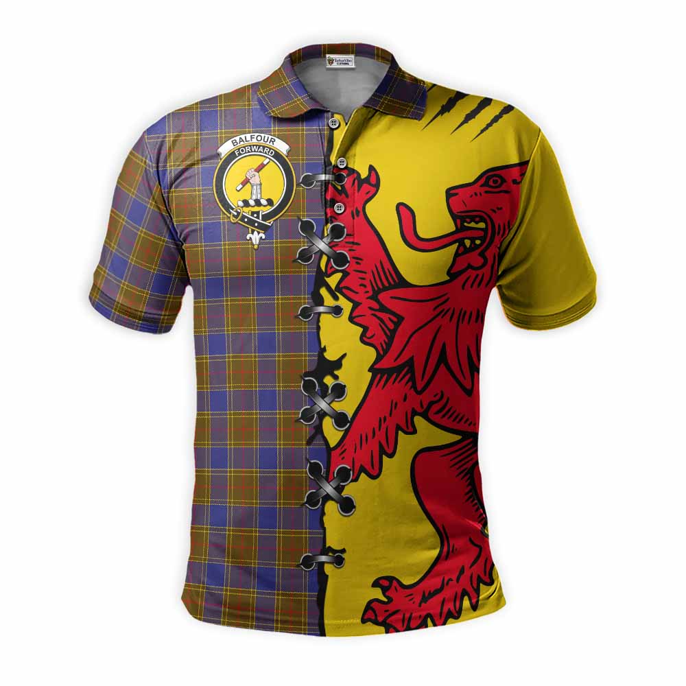 Balfour Tartan Family Crest Polo Shirt Lion Rampant Honor - Tartan Vibes Clothing