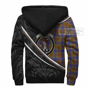 Balfour Tartan Family Crest Sherpa Hoodie Celtic Scottish Thistle Floral