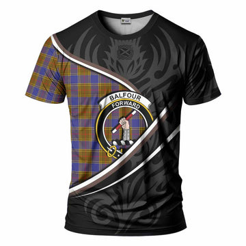 Balfour Tartan Family Crest T-shirt Celtic Scottish Thistle Floral - Tartan Vibes Clothing