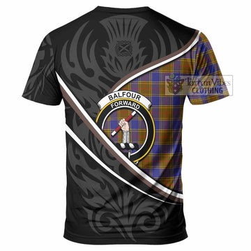 Balfour Tartan Family Crest T-shirt Celtic Scottish Thistle Floral - Tartan Vibes Clothing