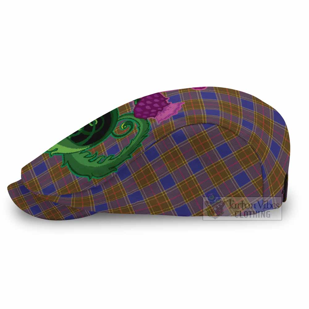 Balfour Tartan Flat Cap, Jeff Cap Traditional Scottish Thistle