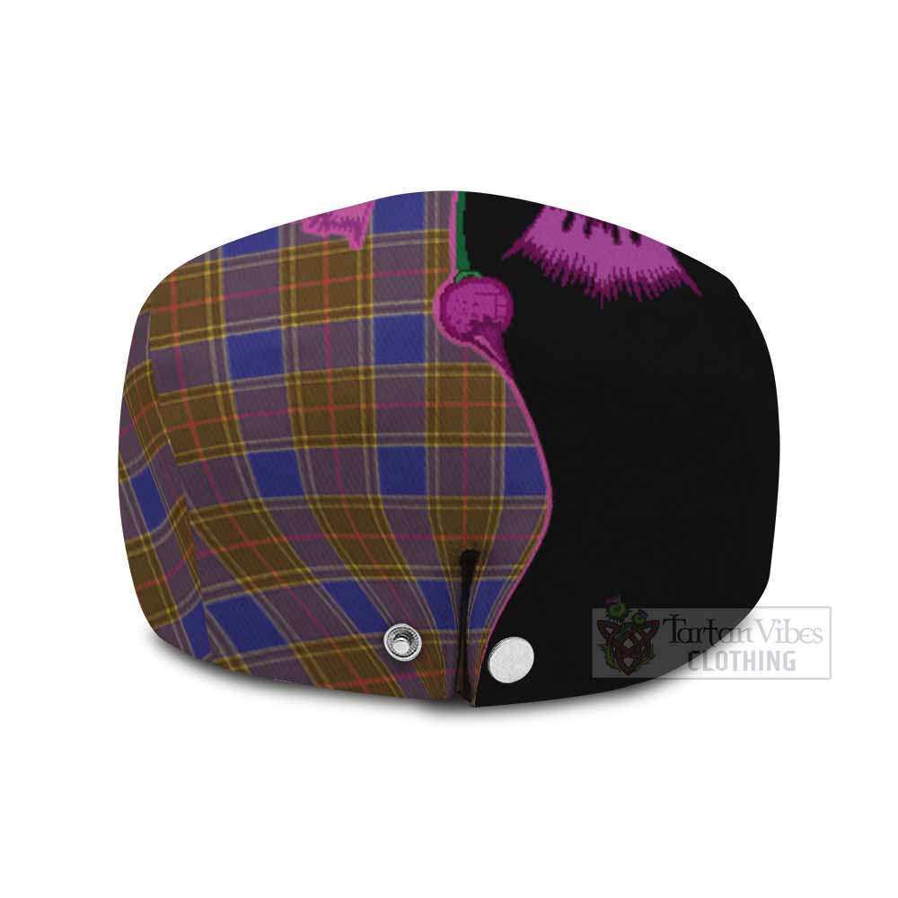 Balfour Tartan Flat Cap, Jeff Cap Traditional Scottish Thistle