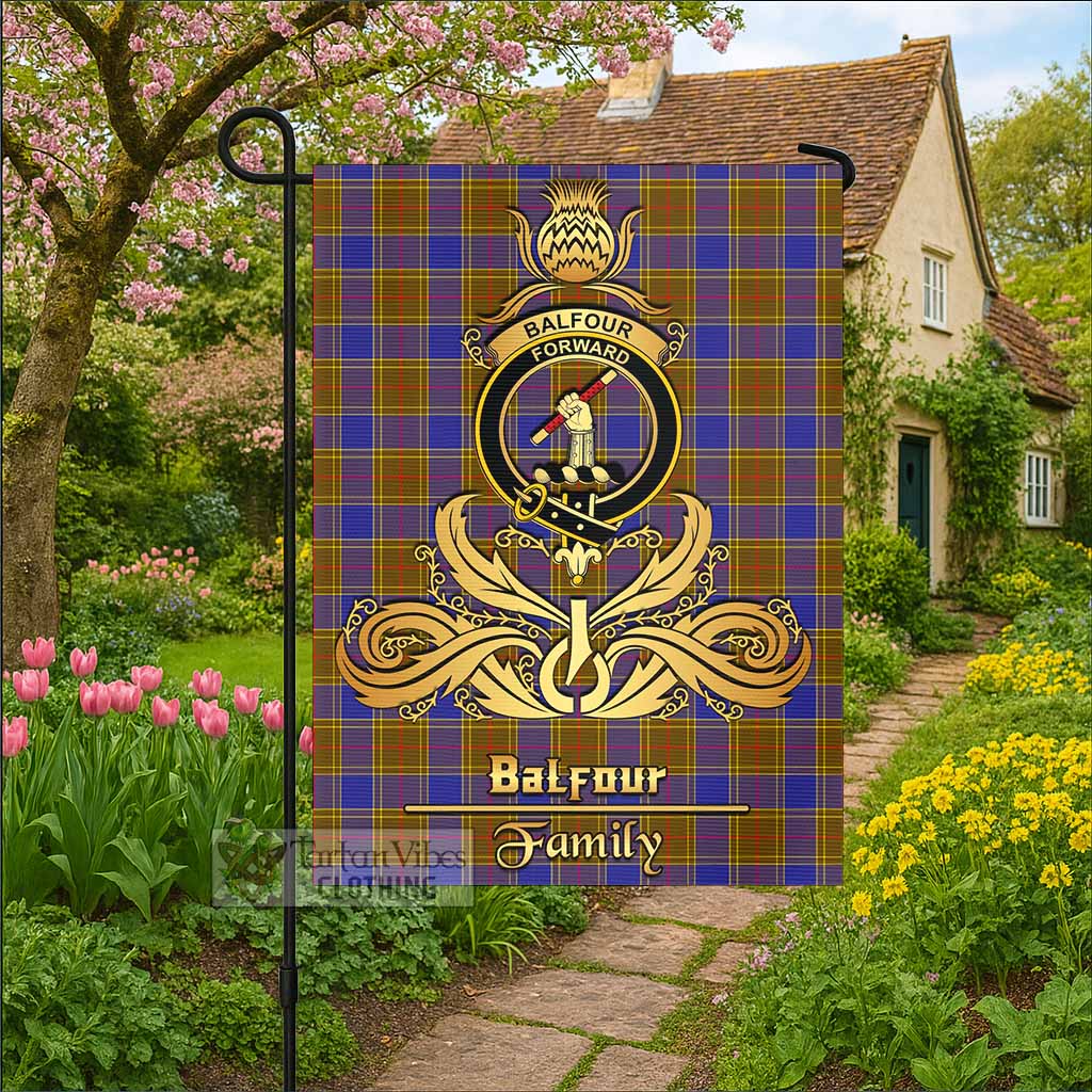 Balfour Tartan Garden Flag with Highland Thistle Cherish Family Crest Style - Tartan Vibes Clothing