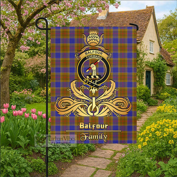 Balfour Tartan Garden Flag with Highland Thistle Cherish Family Crest Style