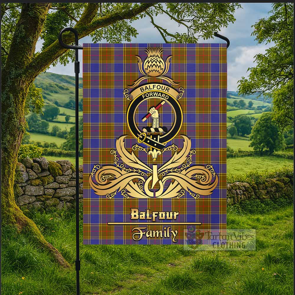 Balfour Tartan Garden Flag with Highland Thistle Cherish Family Crest Style - Tartan Vibes Clothing