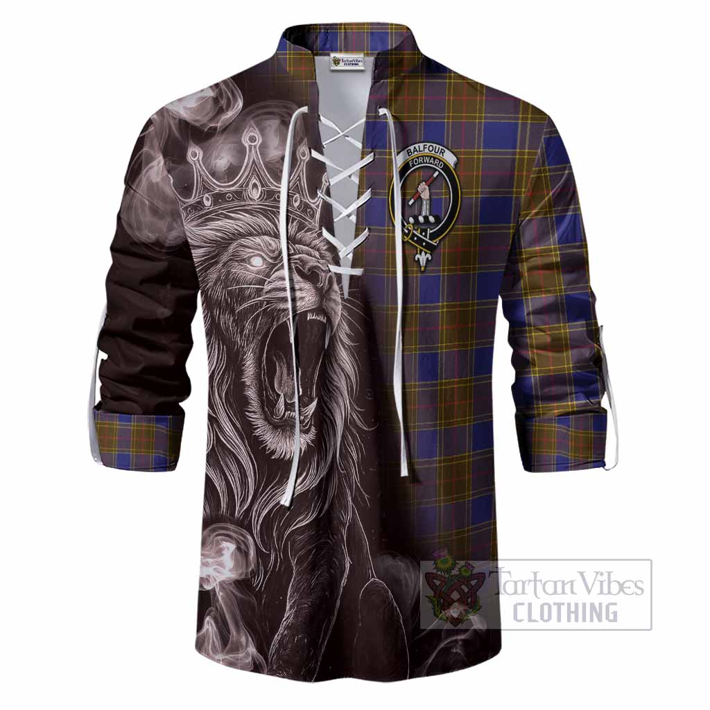 Balfour Tartan Ghillie Shirt Roaring Lion Heritage