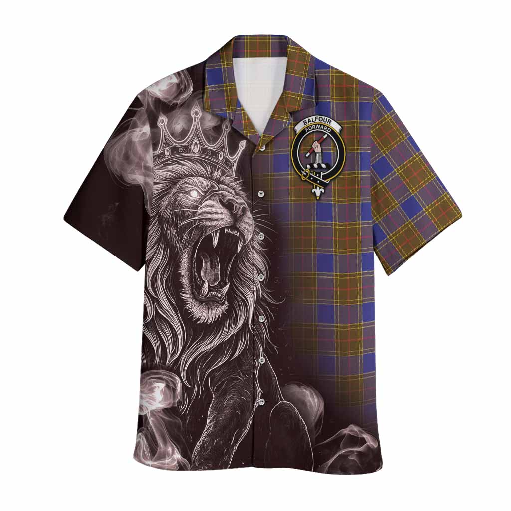 Balfour Tartan Hawaiian Shirt Roaring Lion Heritage