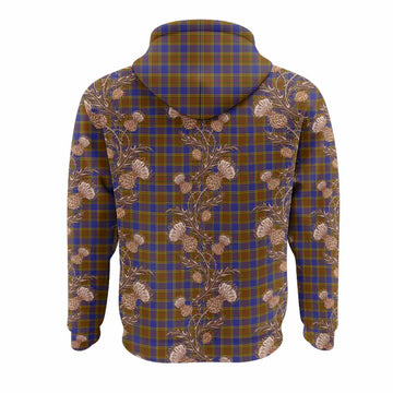 Balfour Tartan Hoodie Seamless Scottish Thistle Flowers