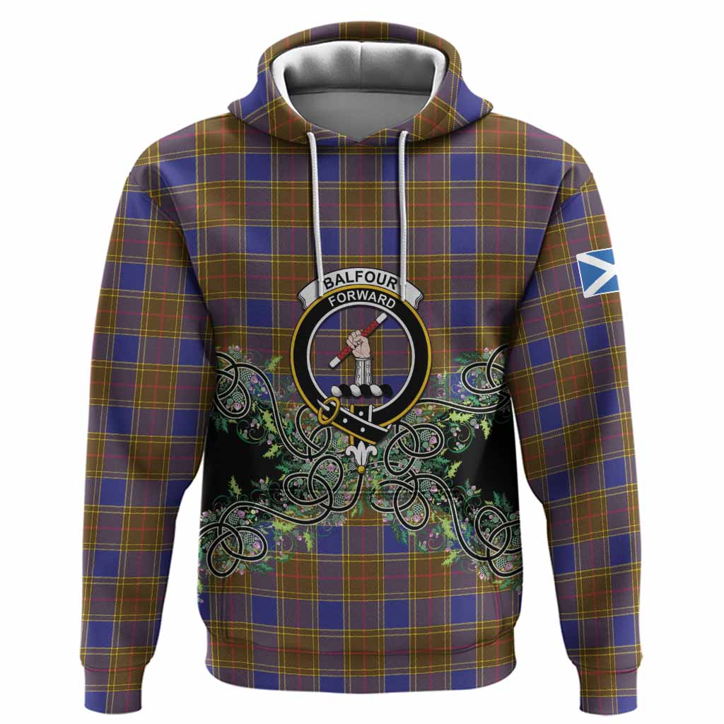 Balfour Tartan Hoodie Thistle Scottish Spirit