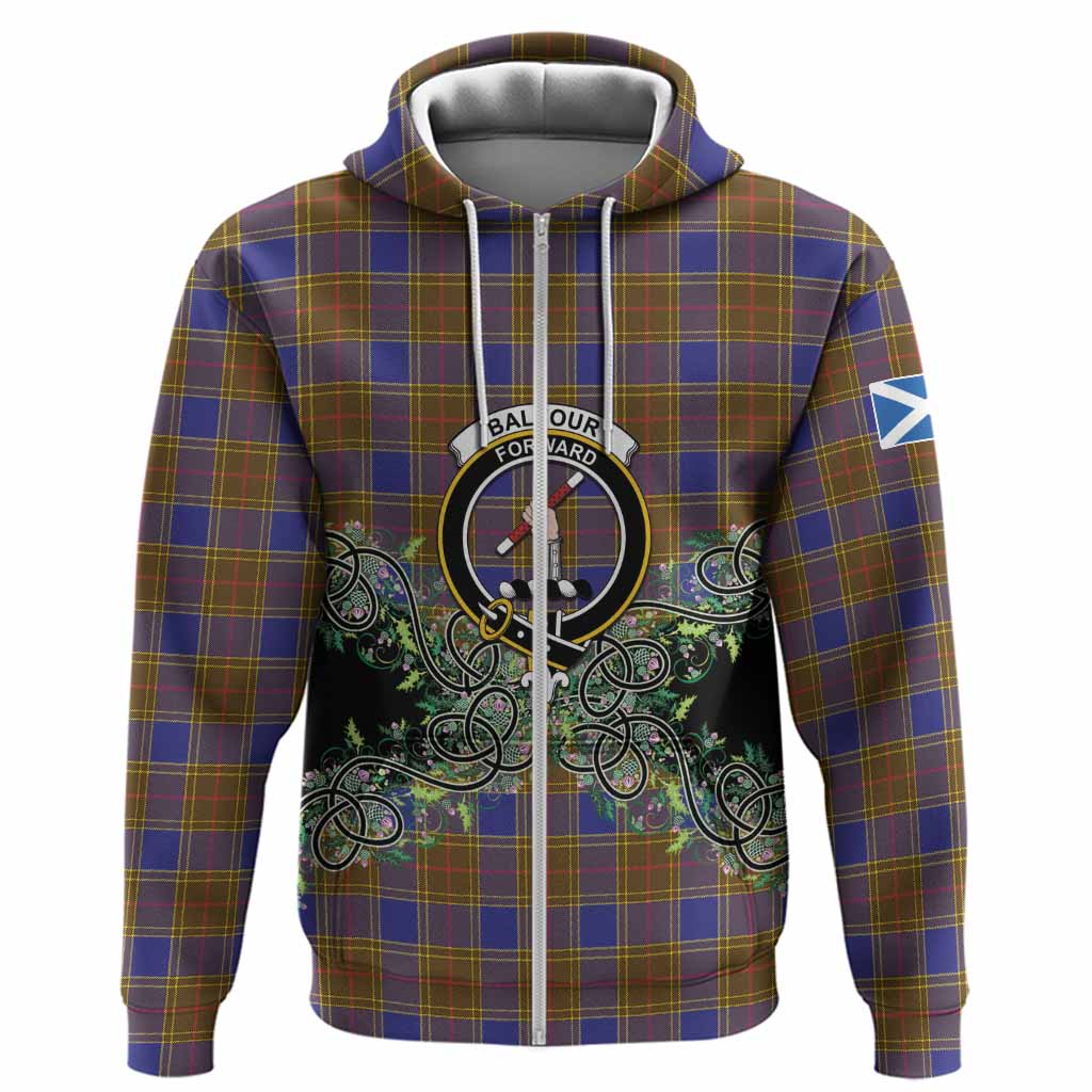 Balfour Tartan Hoodie Thistle Scottish Spirit