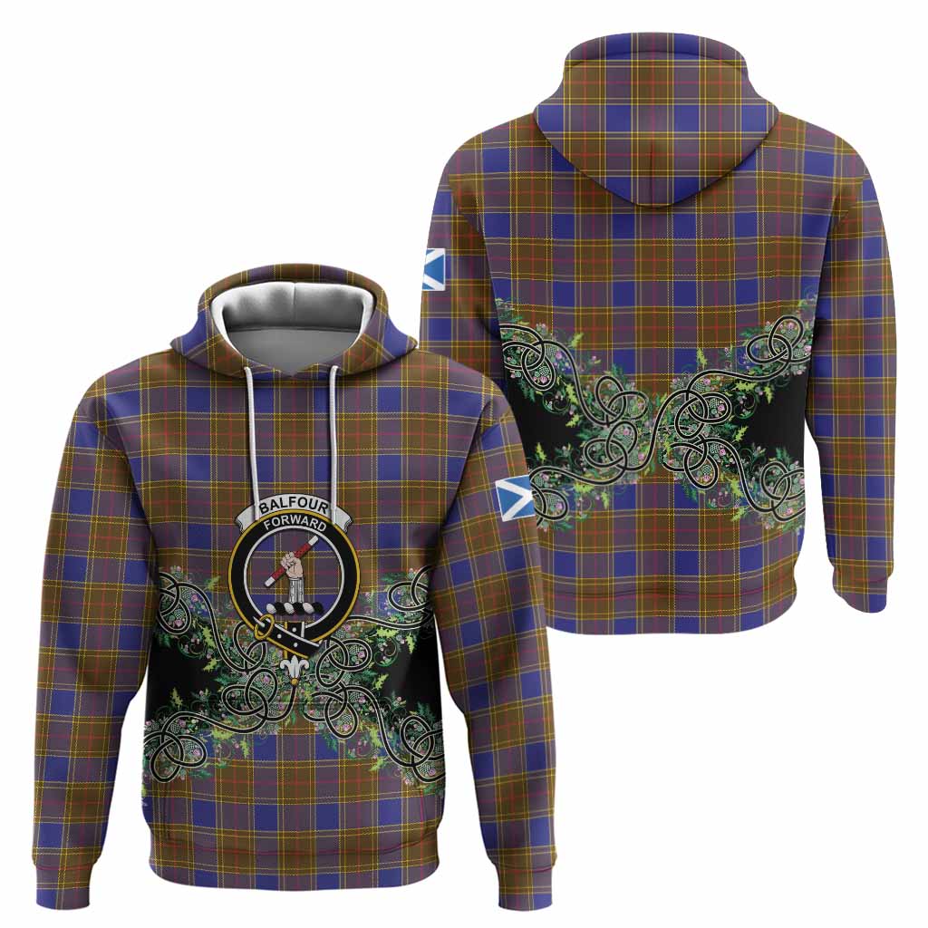 Balfour Tartan Hoodie Thistle Scottish Spirit