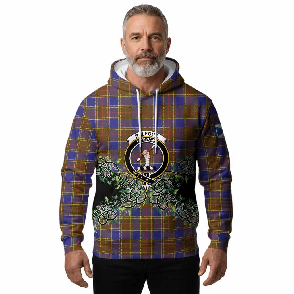Balfour Tartan Hoodie Thistle Scottish Spirit