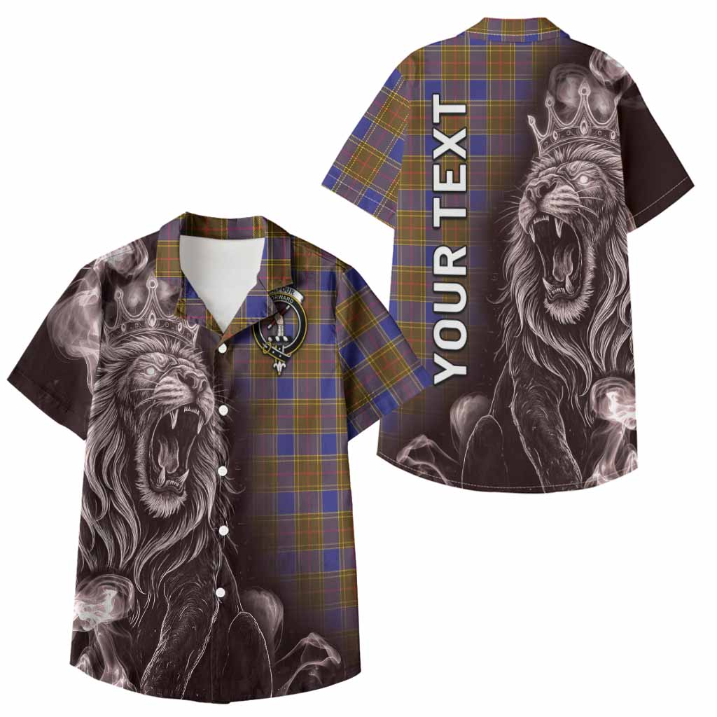 Balfour Tartan Kid Hawaiian Shirt Roaring Lion Heritage