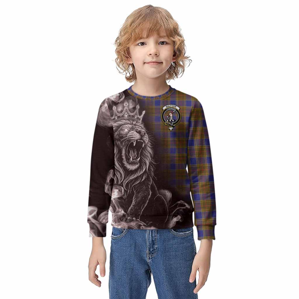 Balfour Tartan Kid Knitted Sweatshirt Roaring Lion Heritage