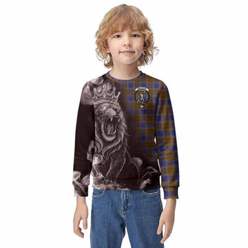 Balfour Tartan Kid Knitted Sweatshirt Roaring Lion Heritage