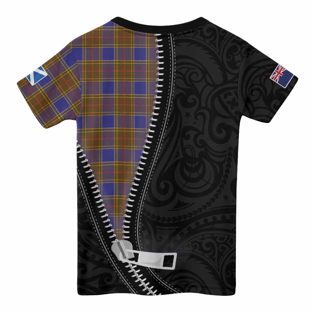 Balfour Tartan Kid T-shirt New Zealand Pattern Unique Zipper Stylized