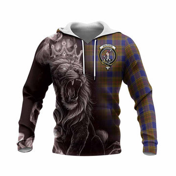 Balfour Tartan Knitted Hoodie Roaring Lion Heritage