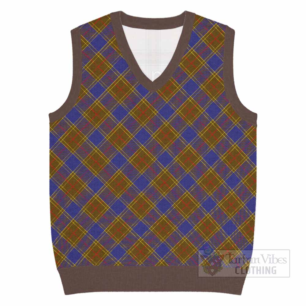 Balfour Tartan  Knitted V-Neck Vest Cross Style