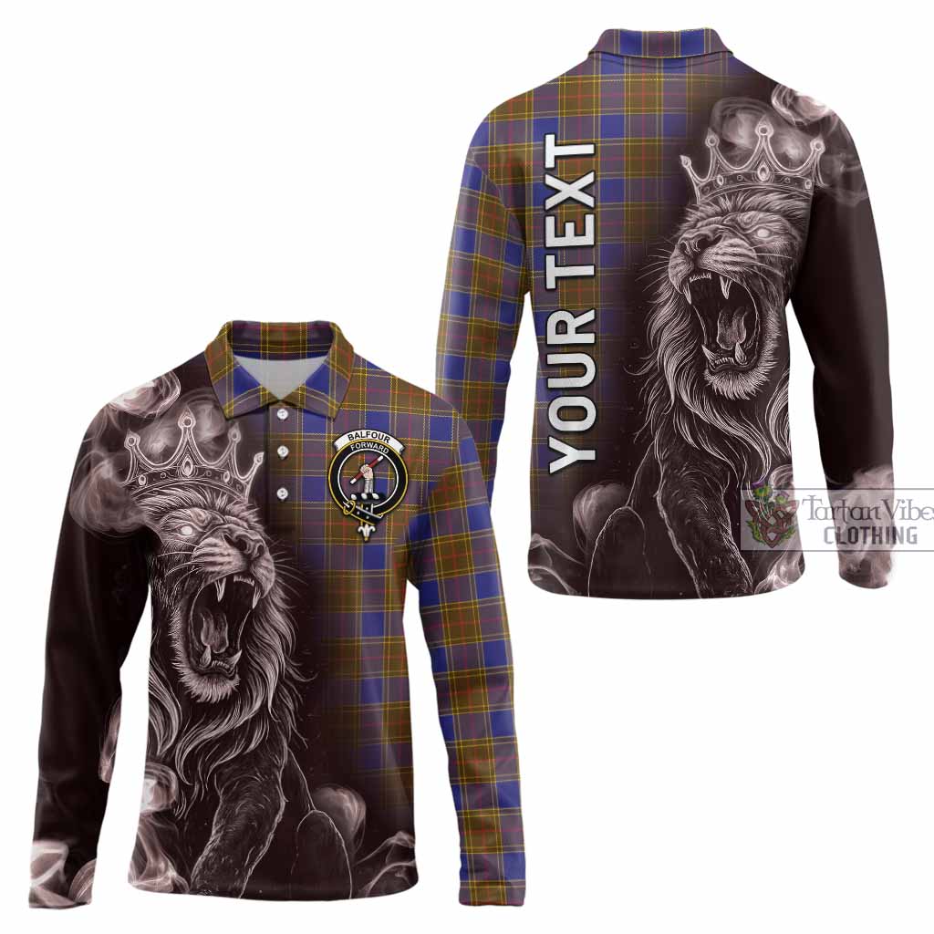 Balfour Tartan Long Sleeve Polo Shirt Roaring Lion Heritage