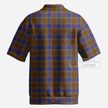 Balfour Tartan Men’s Polo Sweater Top with Family Crest