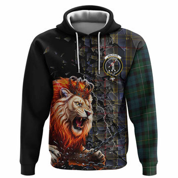 Balfour Tartan Mighty Lion Hoodie Explosion Flying Pieces