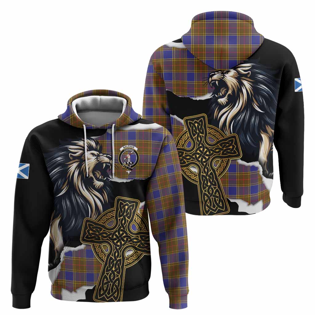 Balfour Tartan Scottish Hoodie Lion Celtic Heritage