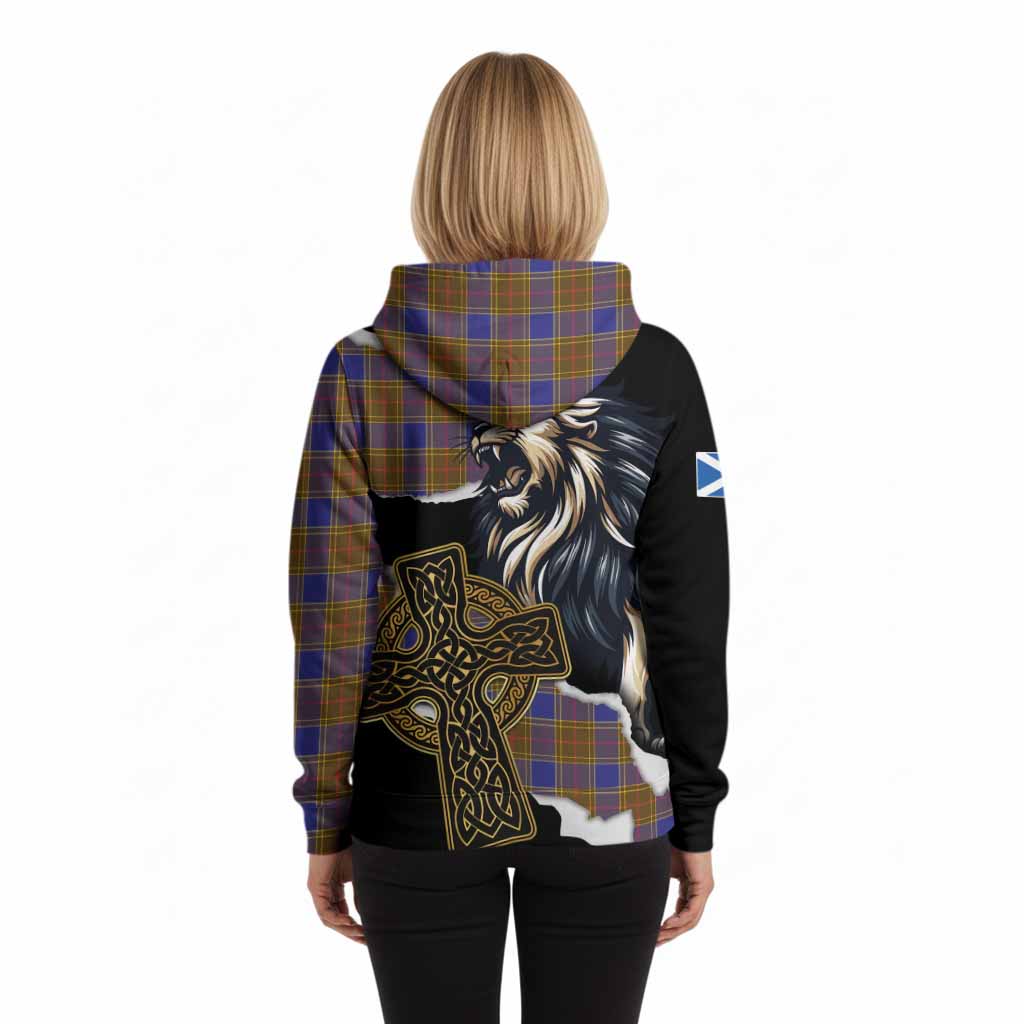 Balfour Tartan Scottish Hoodie Lion Celtic Heritage