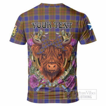 Balfour Tartan T-Shirt Scottish Thistle Heilan Coo