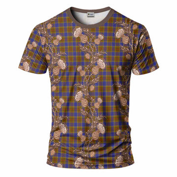 Balfour Tartan T-Shirt Seamless Scottish Thistle Flowers