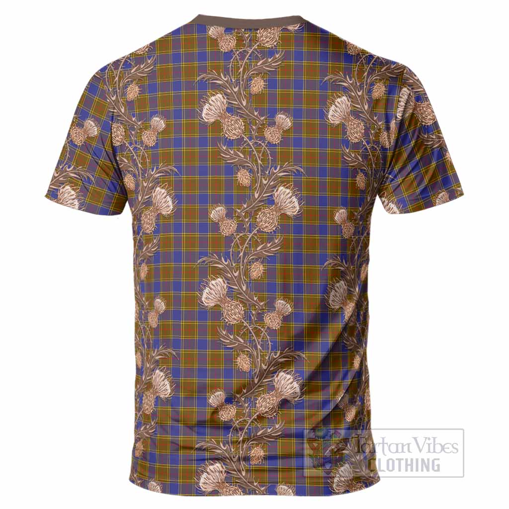 Balfour Tartan T-Shirt Seamless Scottish Thistle Flowers