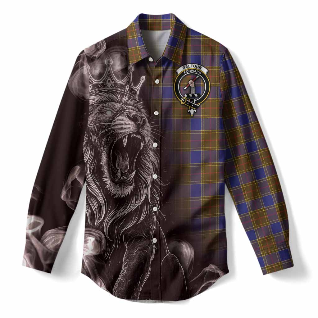 Balfour Tartan Women Casual Shirt Roaring Lion Heritage