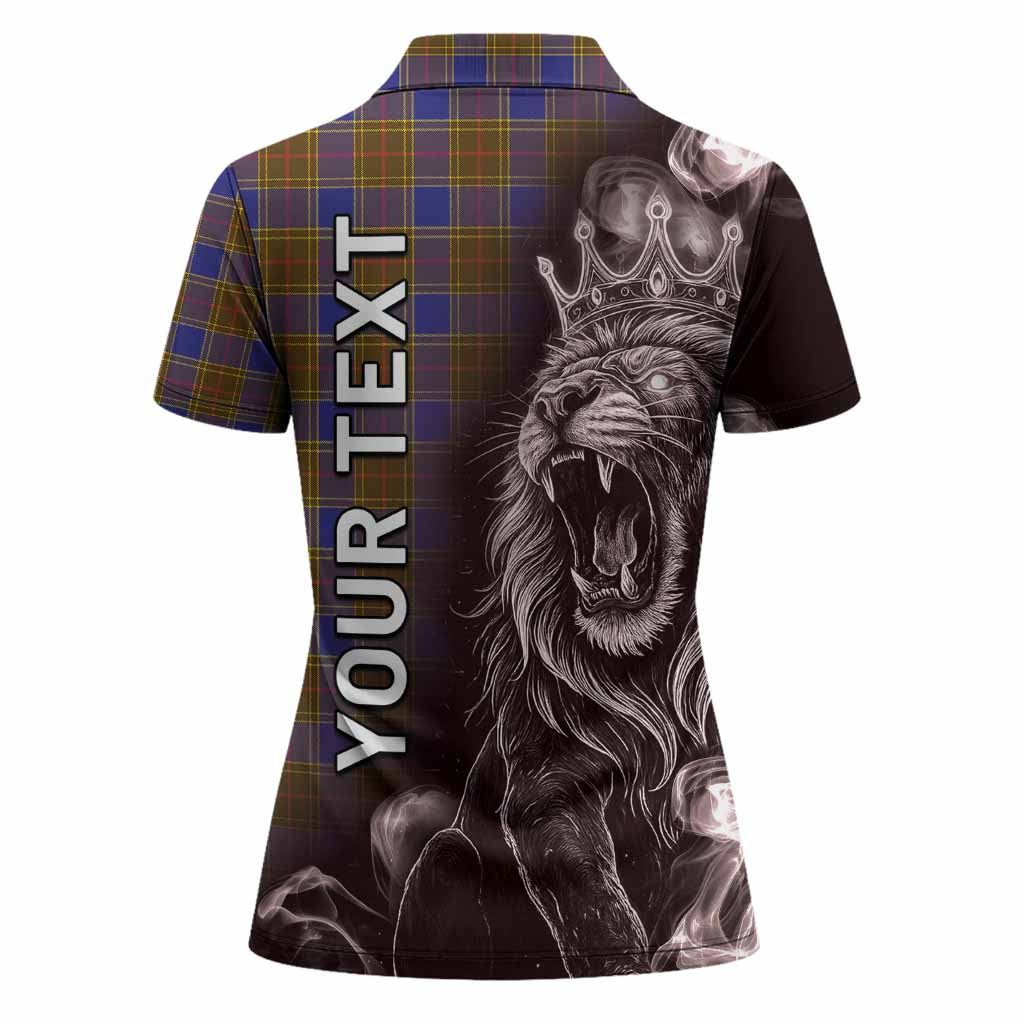 Balfour Tartan Women Polo Shirt Roaring Lion Heritage