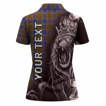 Balfour Tartan Women Polo Shirt Roaring Lion Heritage