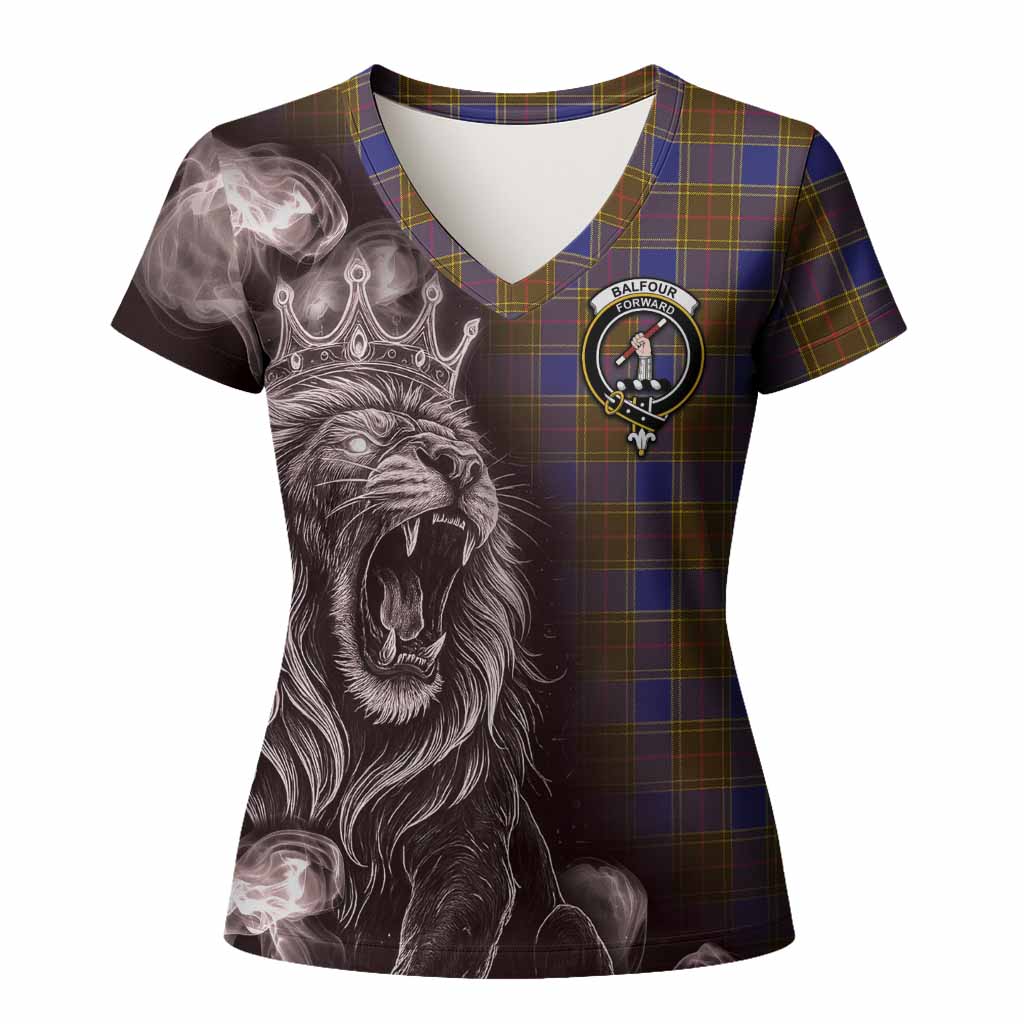 Balfour Tartan Women T shirt Roaring Lion Heritage