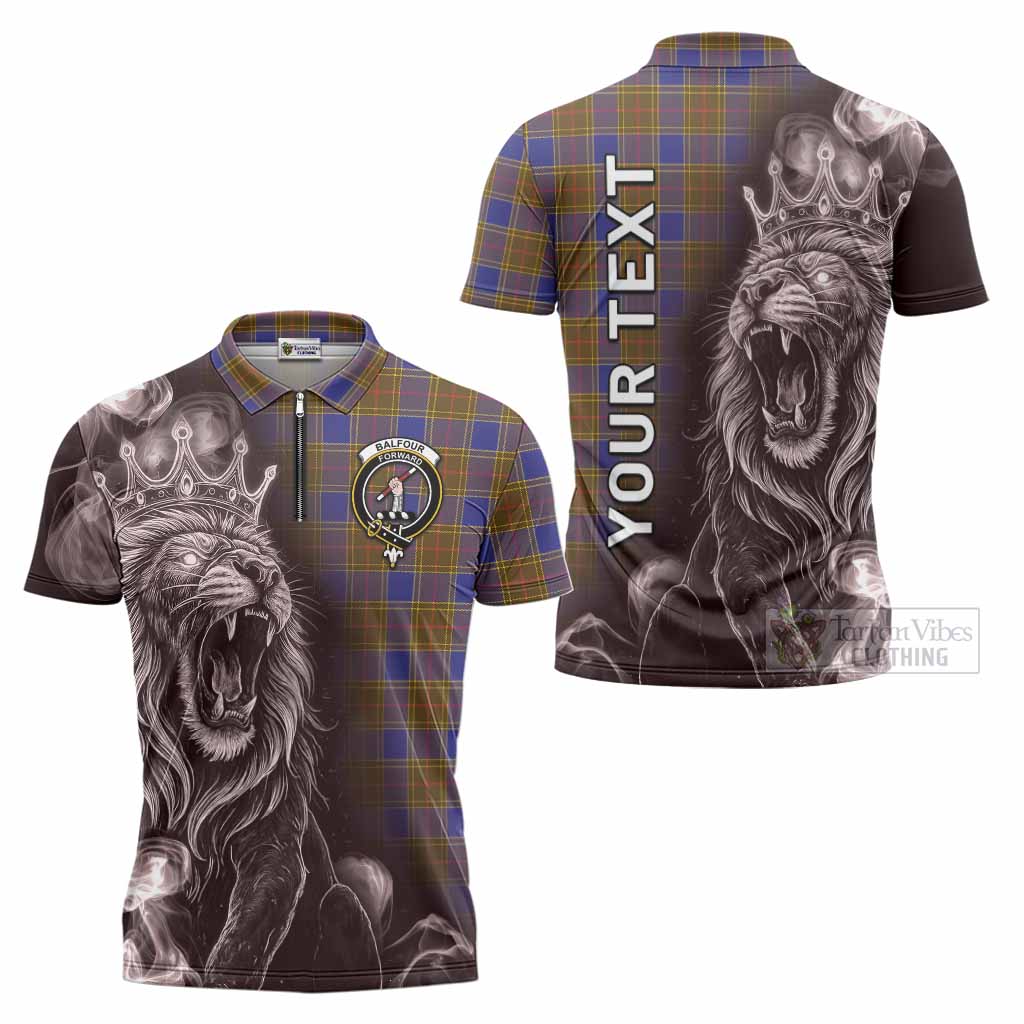 Balfour Tartan Zipper Polo Shirt Roaring Lion Heritage