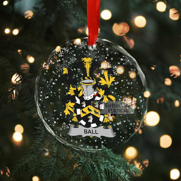 Tartan Vibes Clothing Ball Irish Clan Christmas Glass Ornament with Coat of Arms