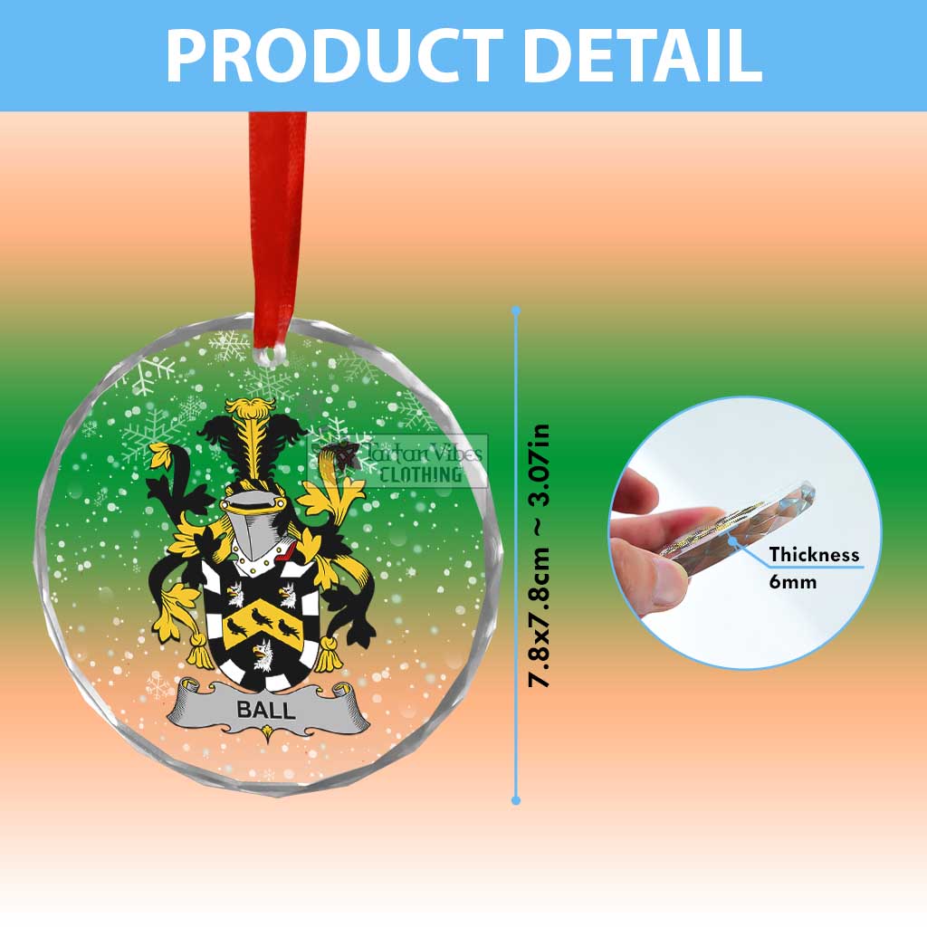 Ball Irish Clan Christmas Glass Ornament with Coat of Arms - 2D-tartanvibesclothing
