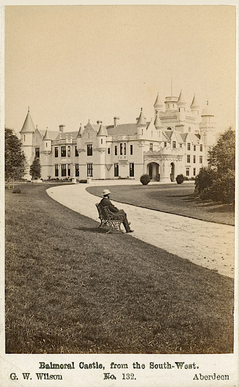 Balmoral Castle 1860s albumen print carte de visite historical photo