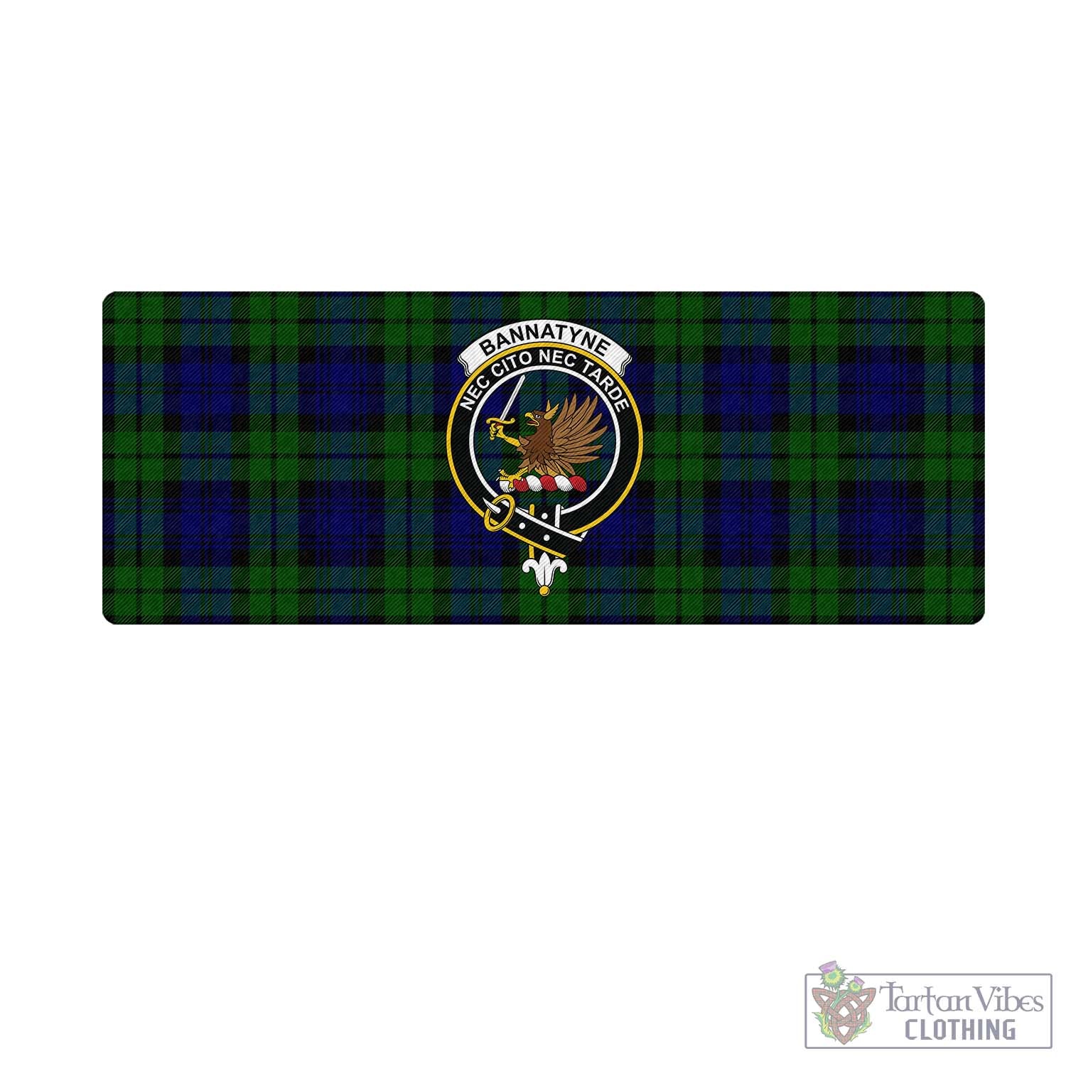 Tartan Vibes Clothing Bannatyne Tartan Mouse Pad with Family Crest