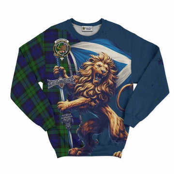 Tartan Vibes Clothing Bannatyne Tartan Family Crest Sweatshirt with Scottish Majestic Lion
