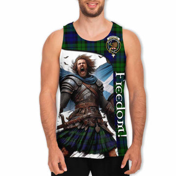 Tartan Vibes Clothing Bannatyne Crest Tartan Men's Tank Top Inspired by the Freedom of Scottish Warrior