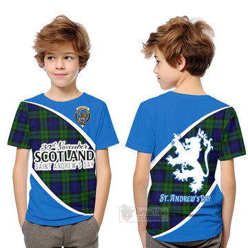 Tartan Vibes Clothing Bannatyne Family Crest Tartan Kid T-Shirt Celebrate Saint Andrew's Day in Style