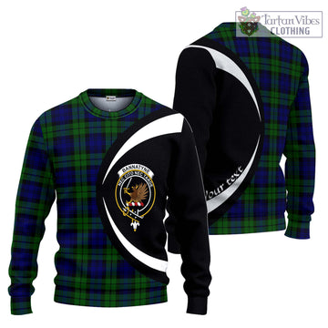 Bannatyne Tartan Ugly Sweater with Family Crest Circle Style Unisex - Tartan Vibes Clothing