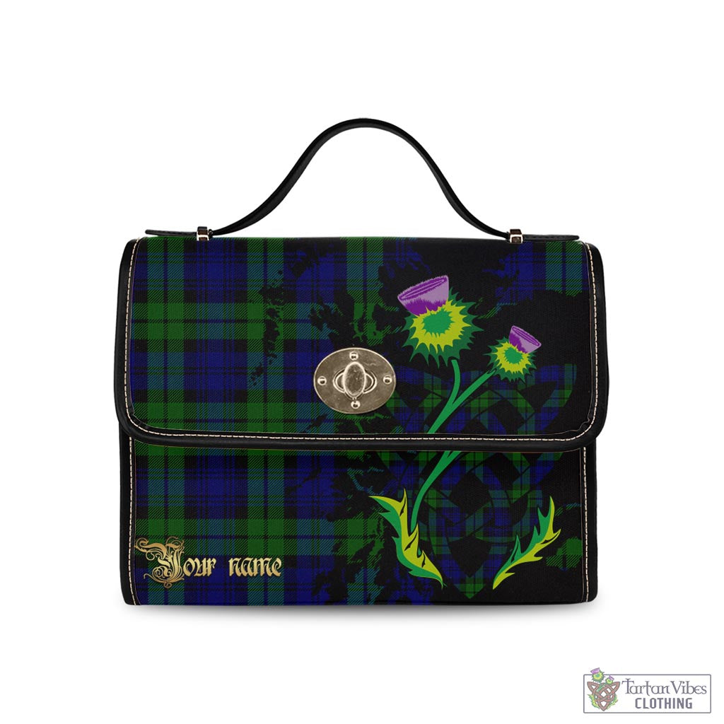 Tartan Vibes Clothing Bannatyne Tartan Waterproof Canvas Bag with Scotland Map and Thistle Celtic Accents