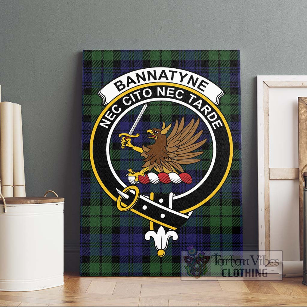 Bannatyne Tartan Canvas Print Wall Art with Family Crest Without Frame - Tartan Vibes Clothing