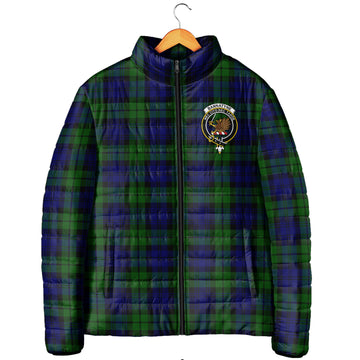 Bannatyne Tartan Padded Jacket with Family Crest Men's Padded Jacket - Tartan Vibes Clothing