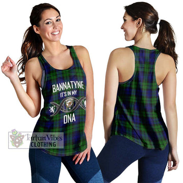 Bannatyne Tartan Women's Racerback Tanks with Family Crest DNA In Me Style 4XL - Tartanvibesclothing Shop