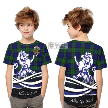 Bannatyne Tartan Kid T-Shirt with Alba Gu Brath Regal Lion Emblem Youth XL Size14 - Tartanvibesclothing Shop