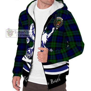 Bannatyne Tartan Sherpa Hoodie with Alba Gu Brath Regal Lion Emblem Unisex S - Tartanvibesclothing Shop